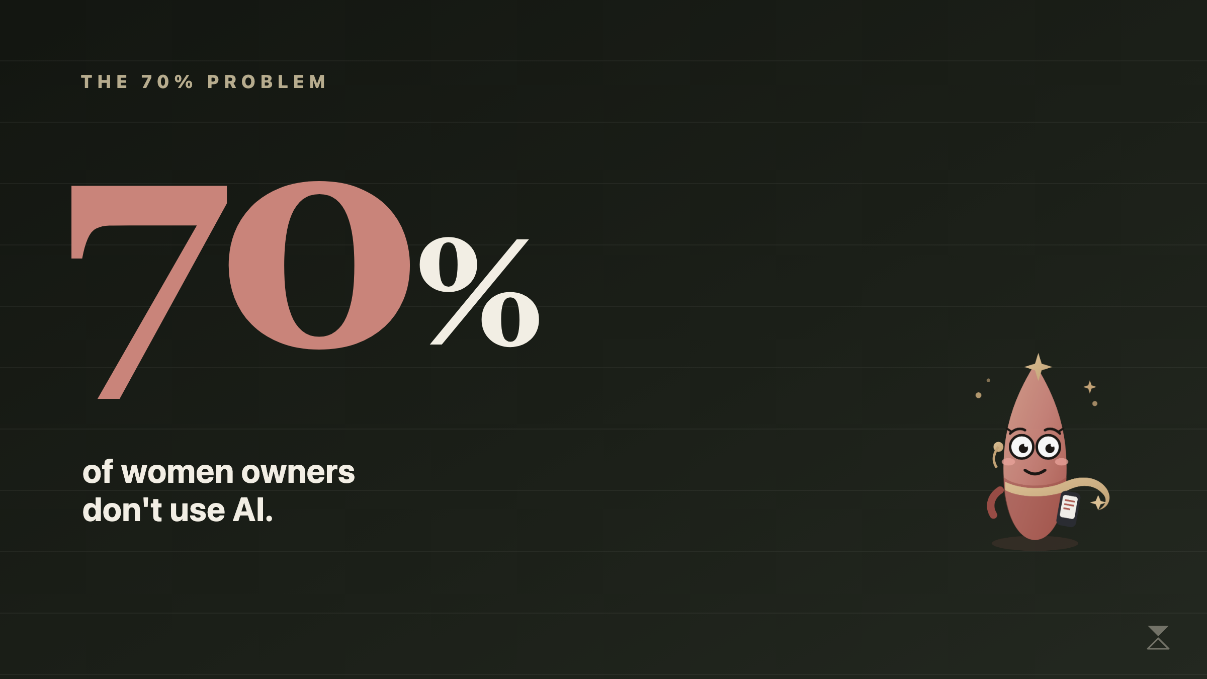 Dark cover: 70% of women don't use AI.